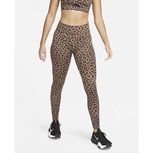 Nike Training XS Dri-FIT‎ One leggings Glitter Leopard Cheetah Animal Pack brown